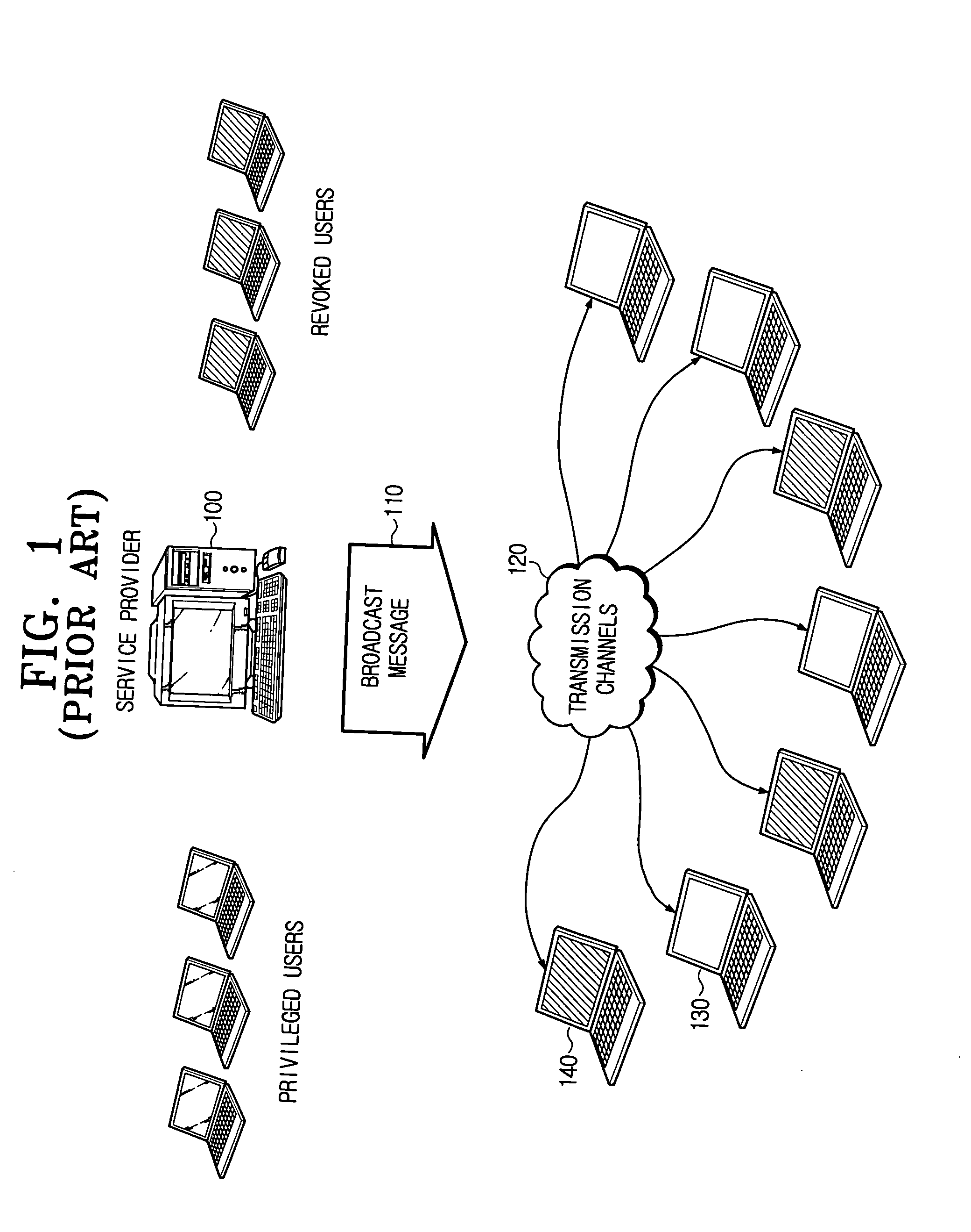 Combination-based broadcast encryption method