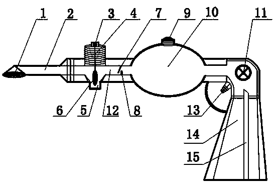 Handheld pollinator for medicago sativa. L