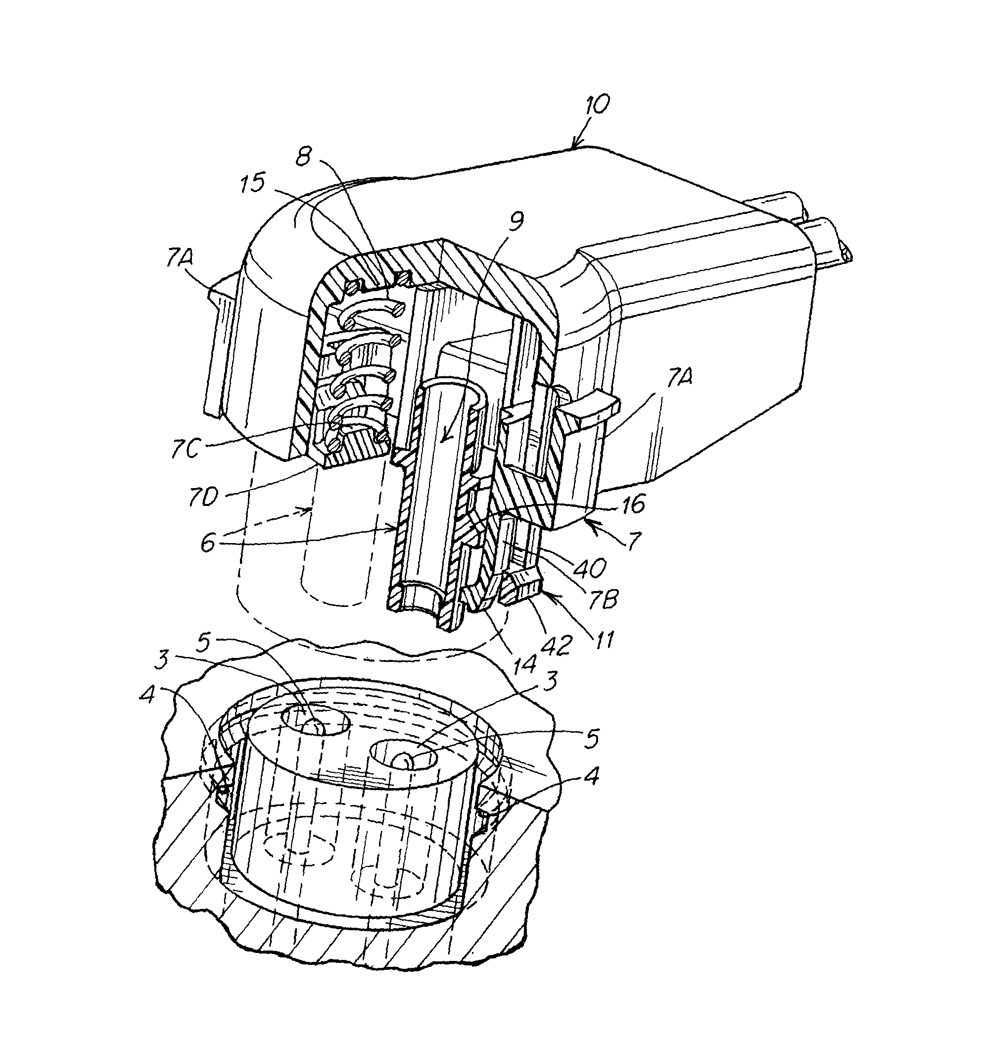 Self-rejecting automotive harness connector