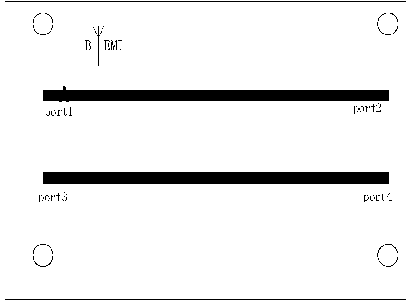 Method for estimating crosstalk magnitude, caused by electromagnetic interference of external transient state, of PCB microstrip transmission line