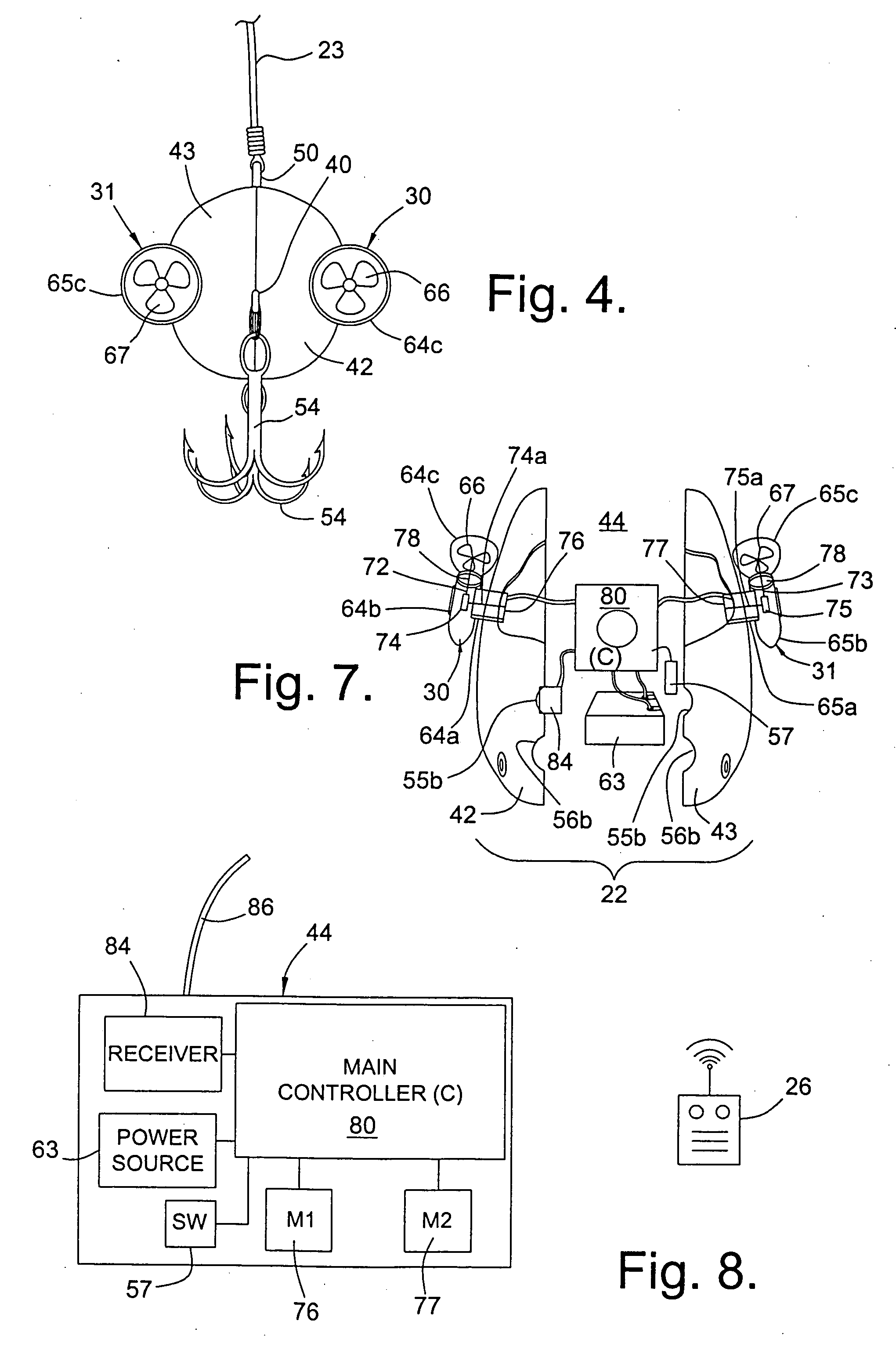 Controllable fishing lure