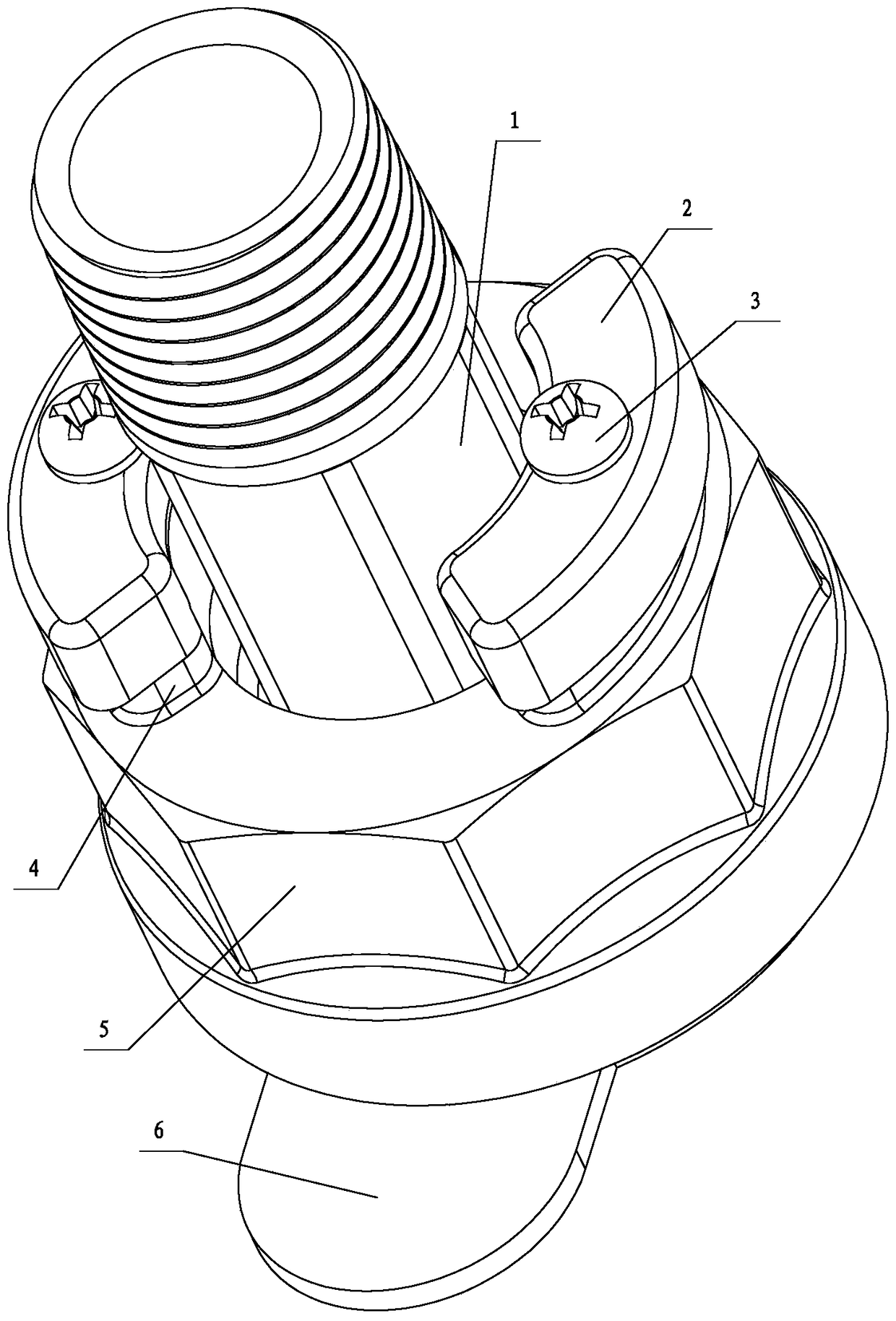 Anti-disassembly gas meter connector