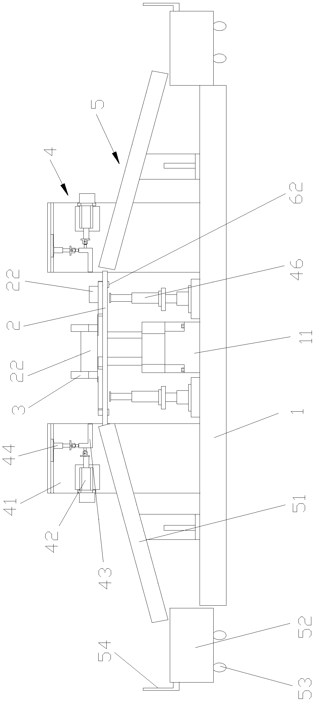 Aluminum alloy sectional material surface detecting and split charging mechanism