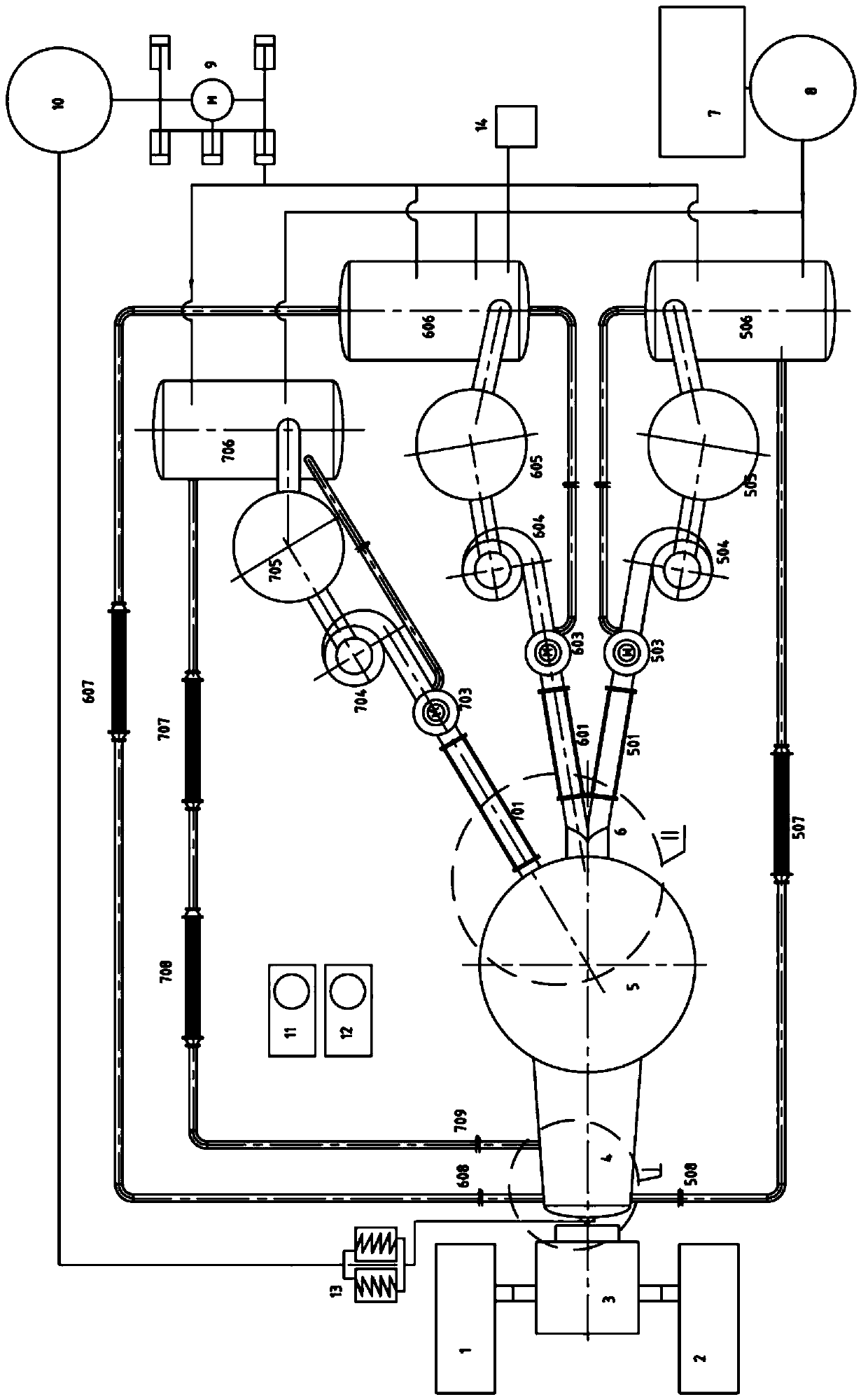 Atomization production system of aluminum alloy and aluminum alloy powder