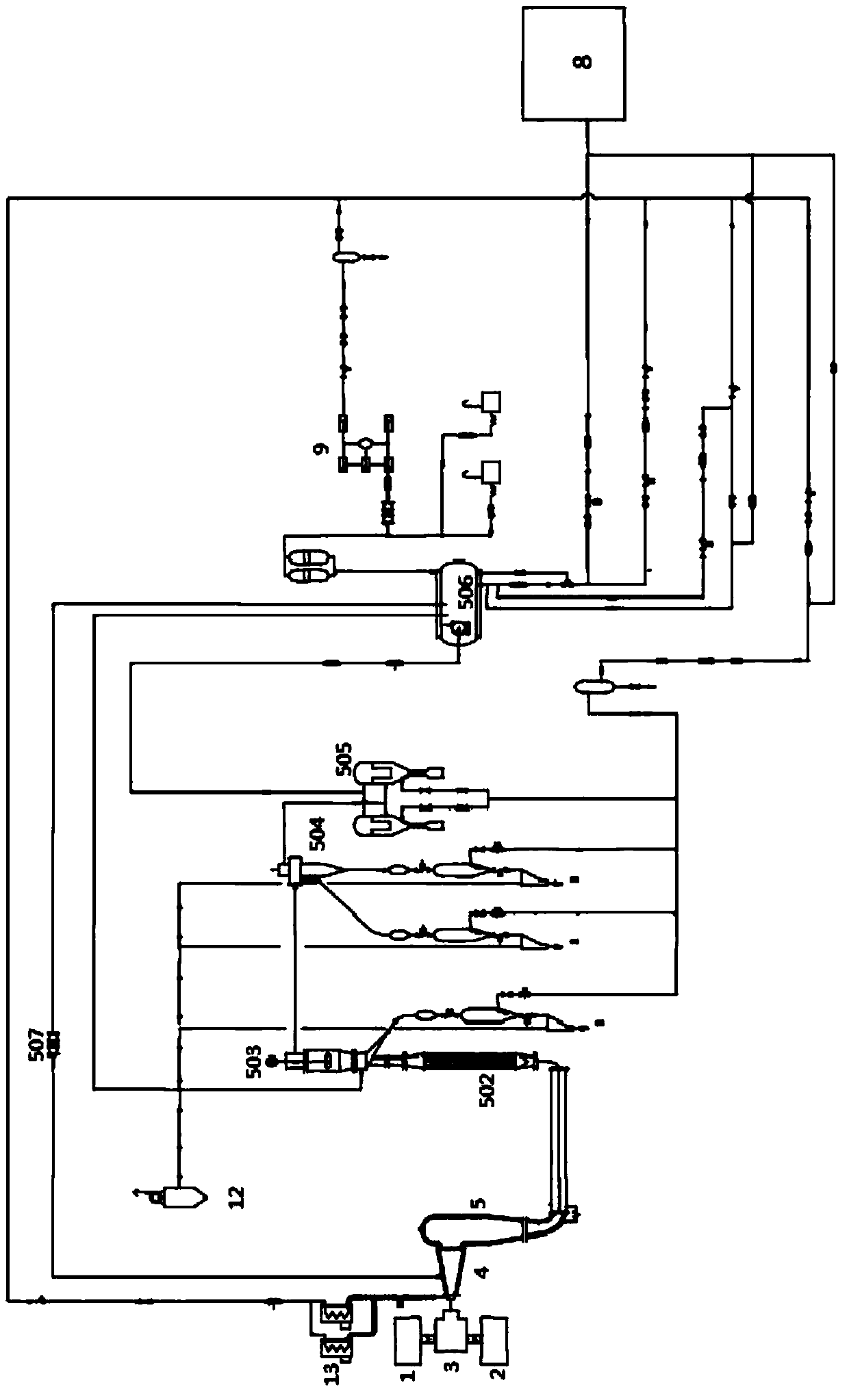 Atomization production system of aluminum alloy and aluminum alloy powder