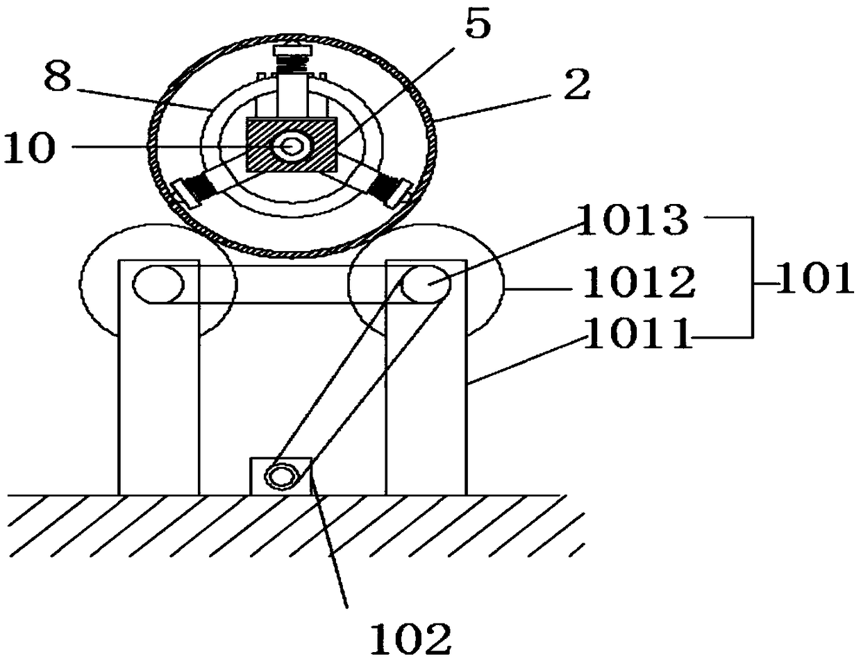 Rust removing maintaining device of steel structure parking device