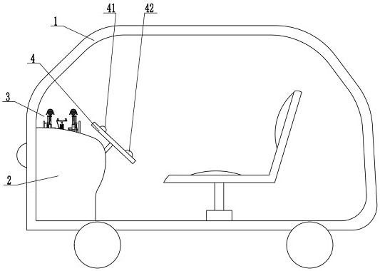 A children's educational parent-child interactive square car