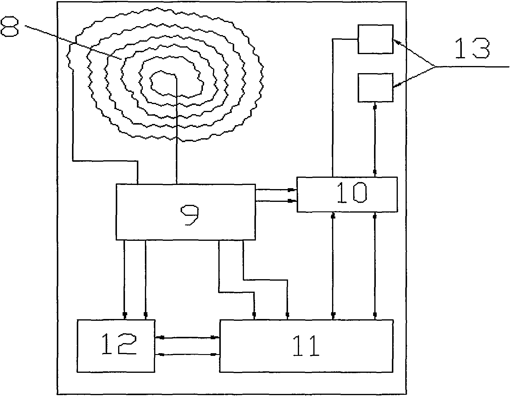 Non-electrical-contact type portable memory and read-write device