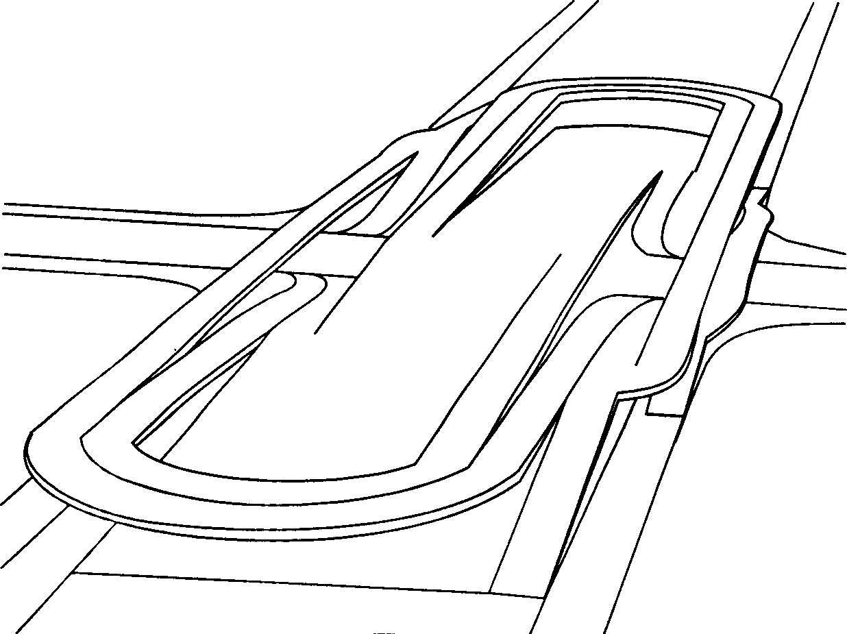 Single-line full mutual passage one layer overpass