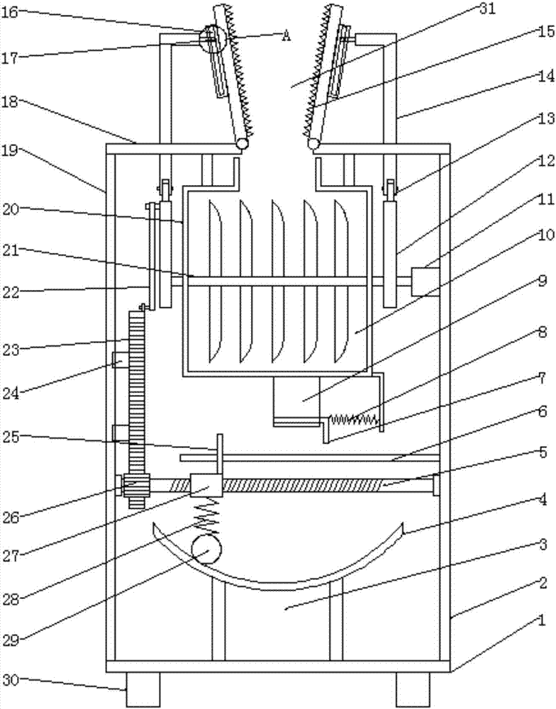 Device for recycling and treating abandoned bricks and tiles for buildings