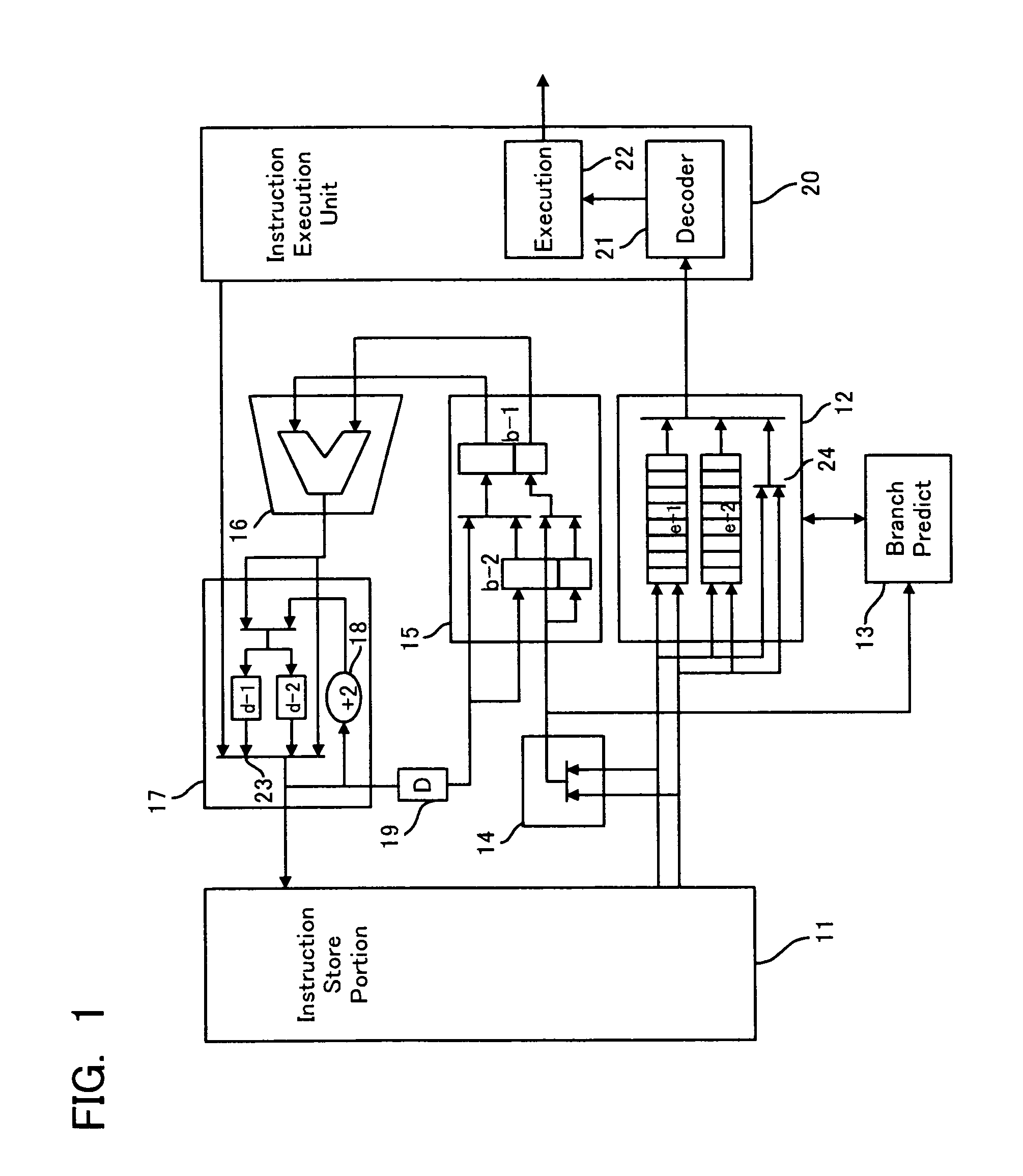 Processing device for buffering sequential and target sequences and target address information for multiple branch instructions