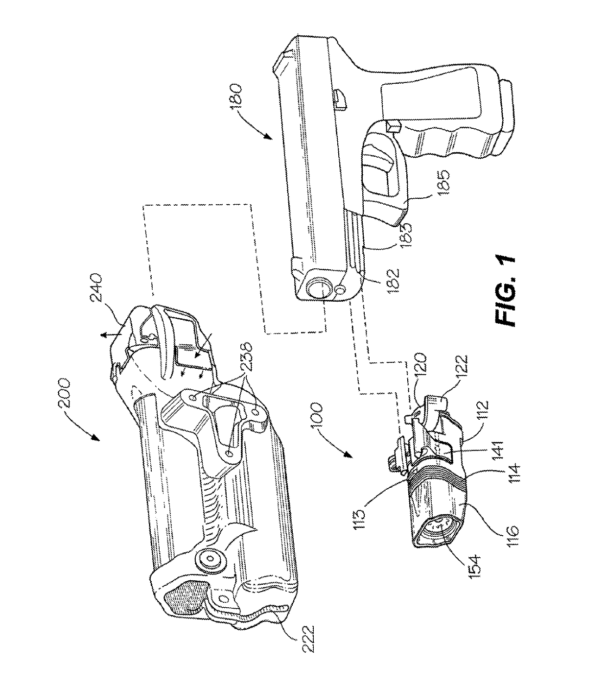 Retention holster for a firearm having an offset mounted accessory