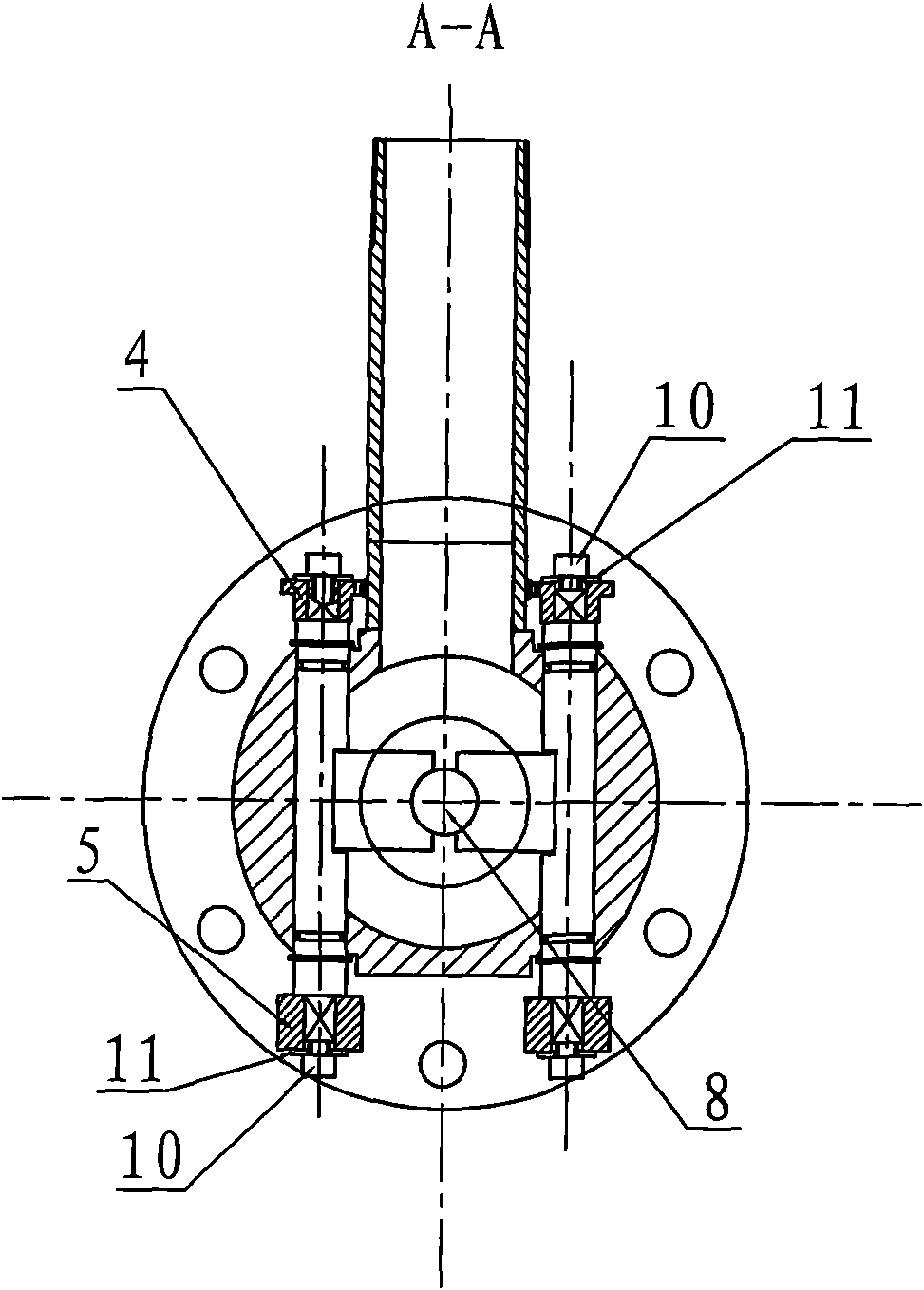 Paraffin scraping and collar detecting device of oil pumping rod