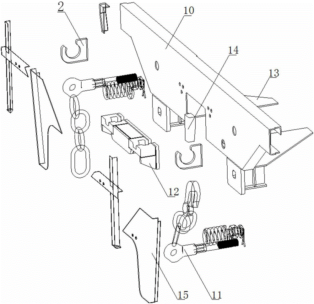 Railway vehicle chassis end structure