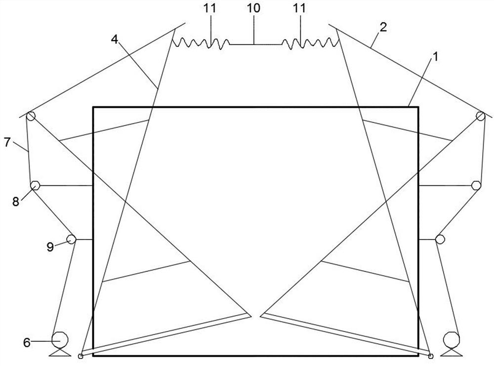 Top cover opening and closing type pheasant breeding house