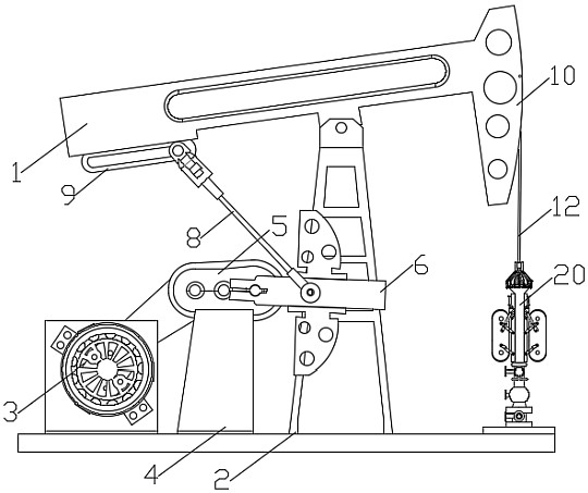 Energy-saving and environment-friendly adjustable oil pumping unit