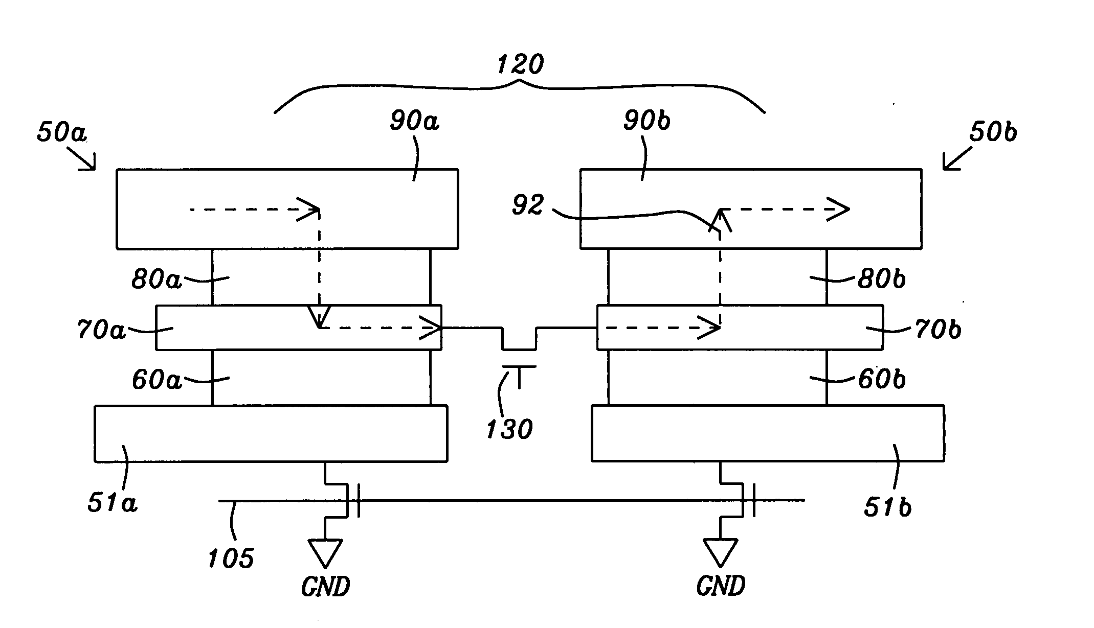 Spin transfer MRAM device with separated CPP assisted writing