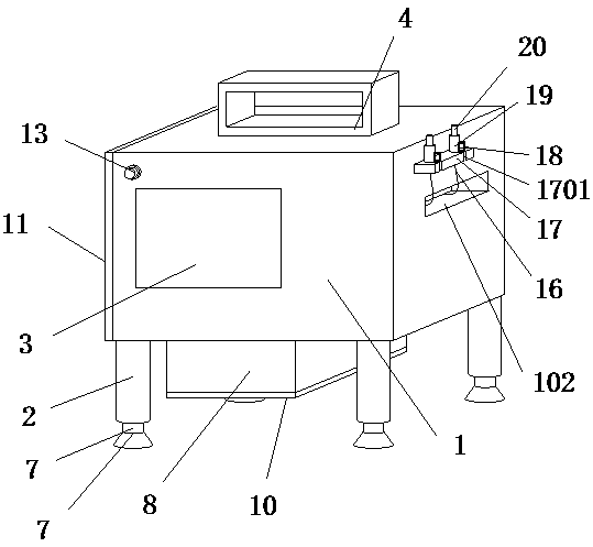 Testing device of intelligent measurement and control front end for industrial automatic control and precision correction method