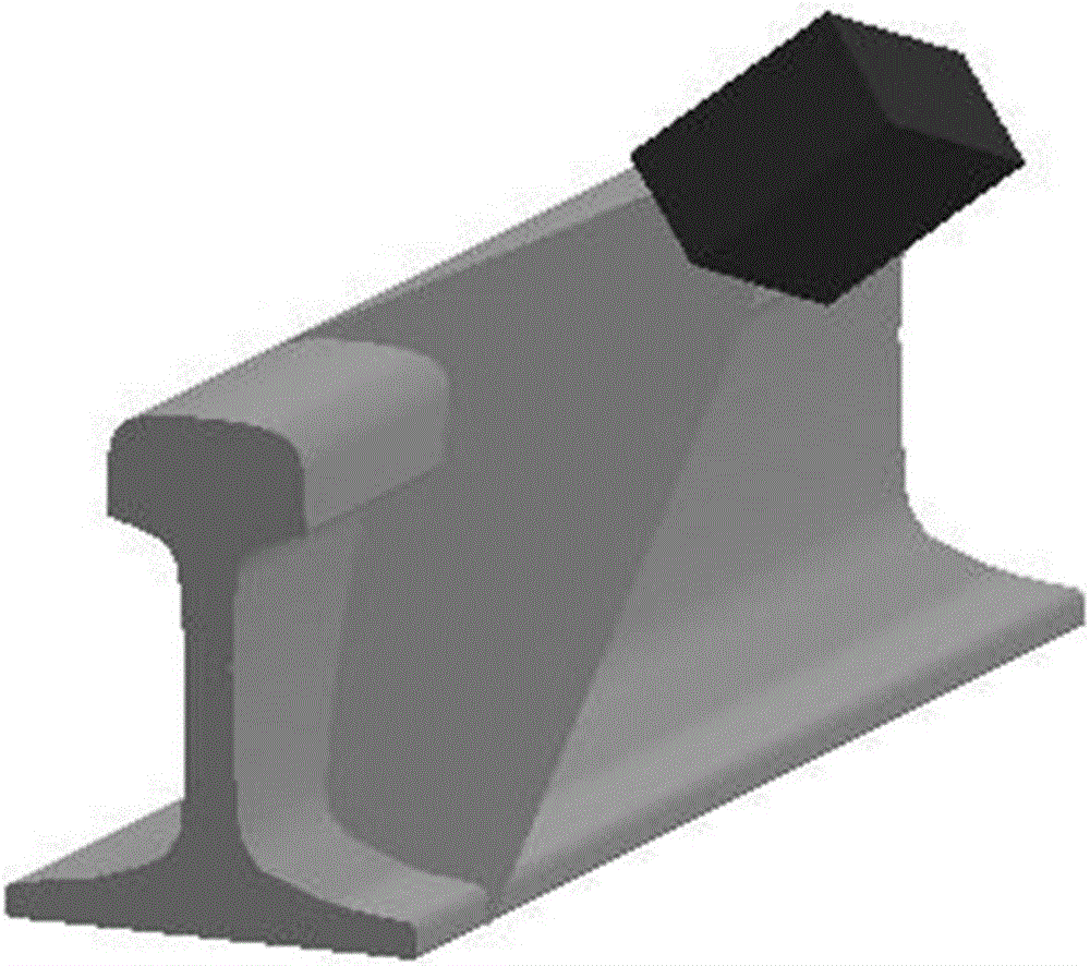 Calibration method for steel rail profile measured by adopting laser displacement technology