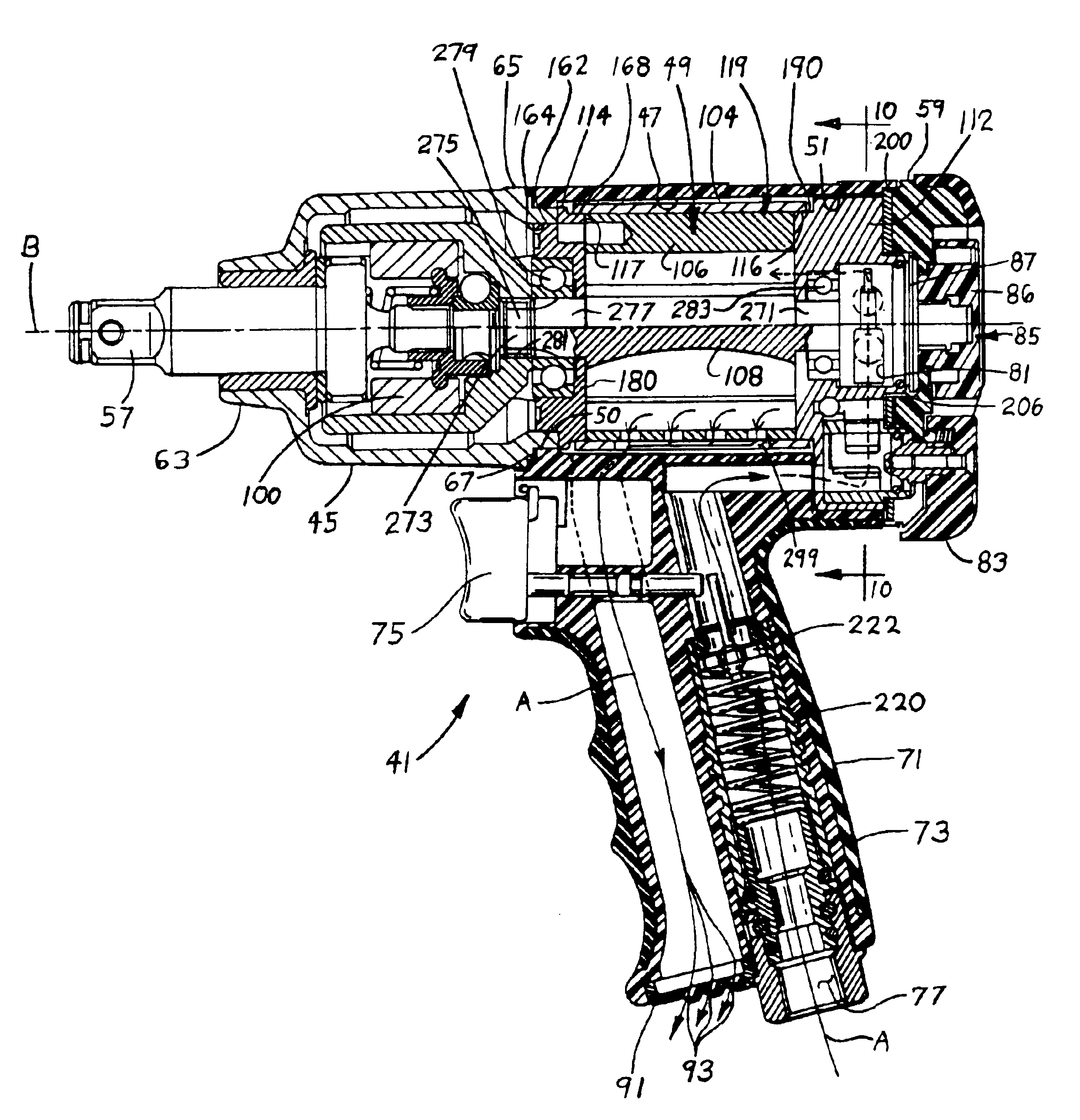 Pneumatic rotary tool