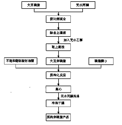 Method for preparing textural soya bean lecithin through molecular control technology