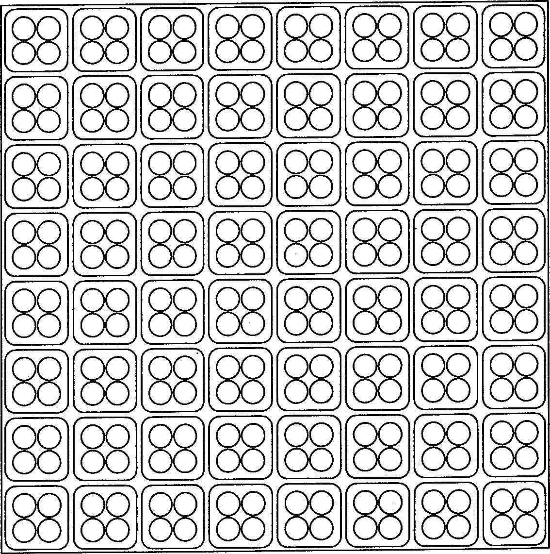 Lens combination converged LED array display