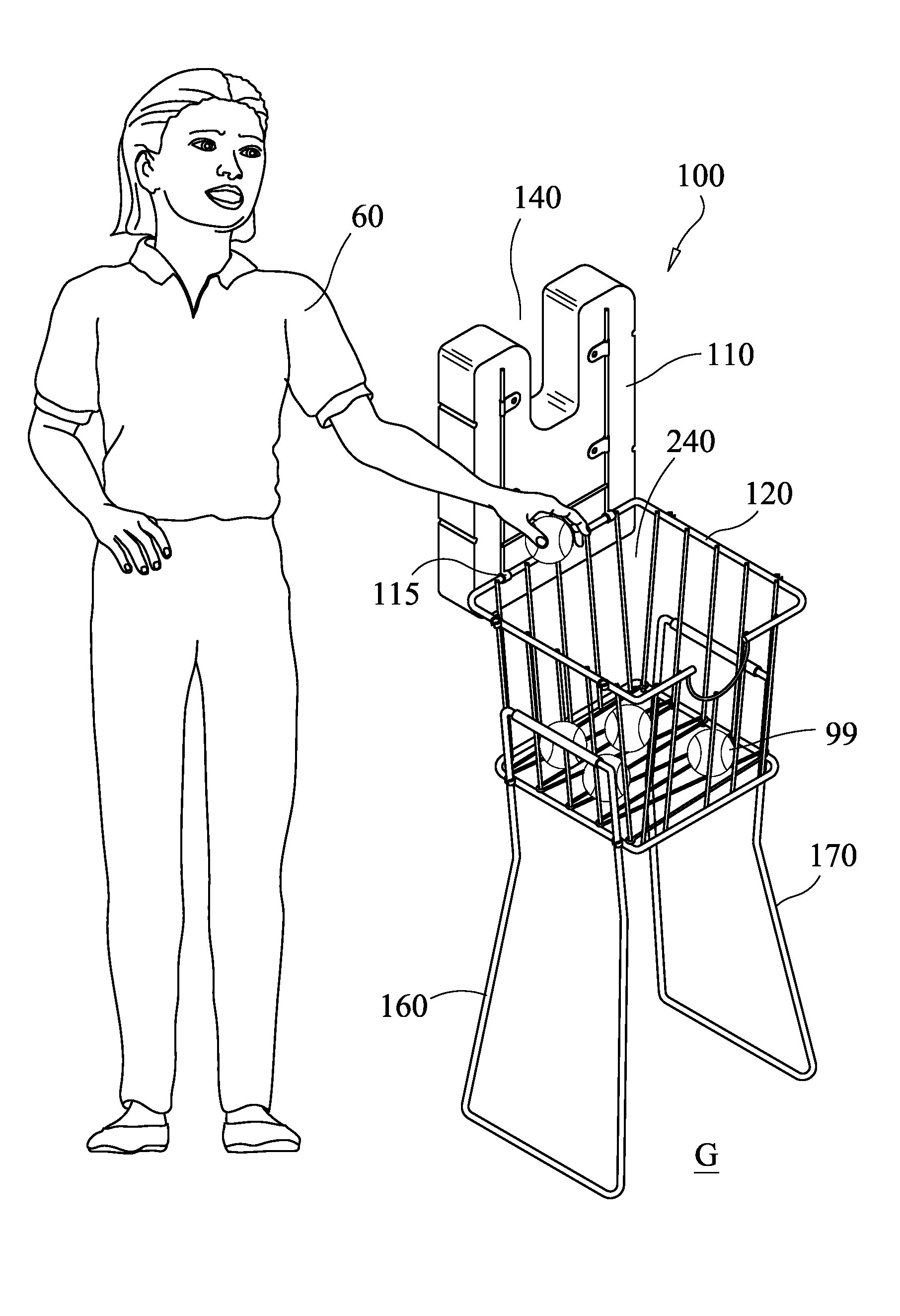 Collecting apparatus with seat