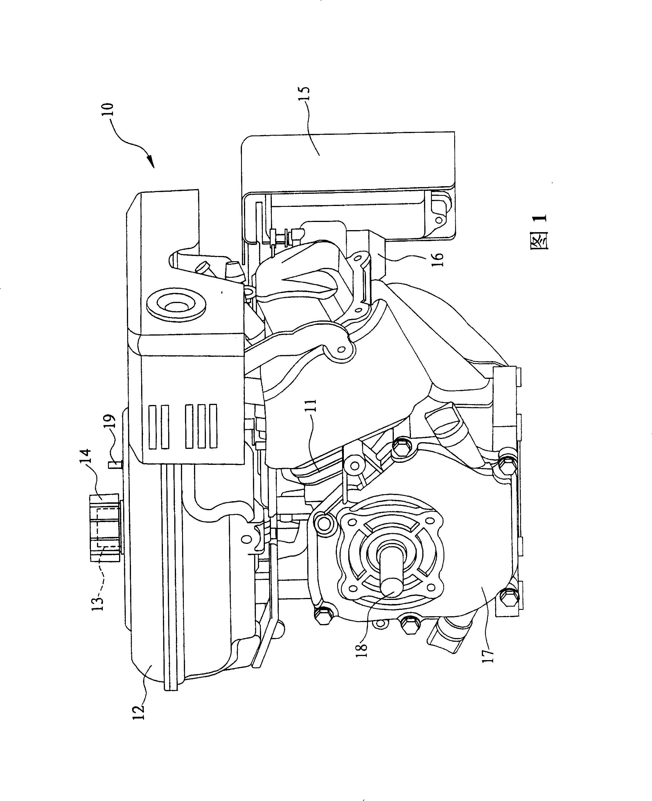 Oil gas collecting device in use for general-purpose engines