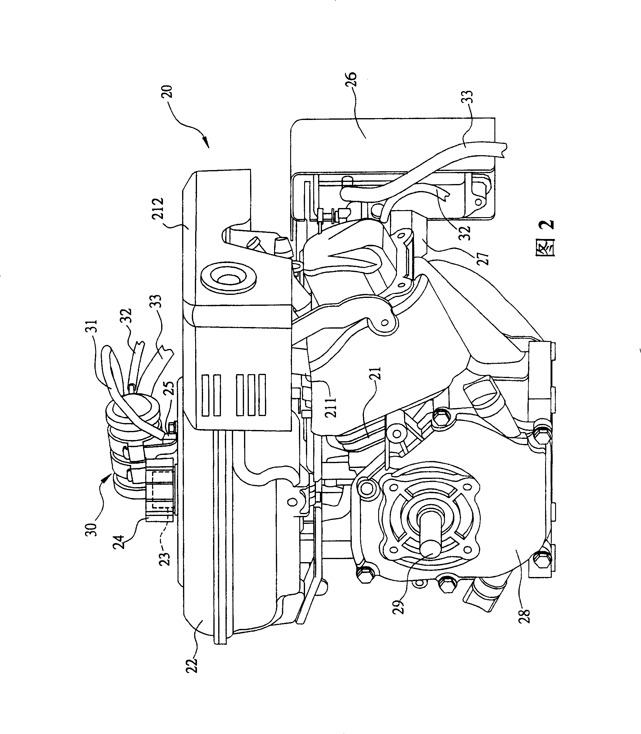 Oil gas collecting device in use for general-purpose engines