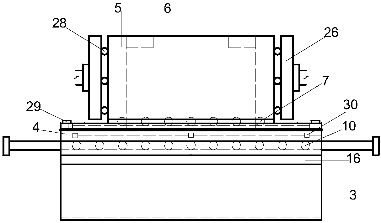 Method for shearing testing apparatus of contact surface of geomembrane and soil with controlled temperature and testing method thereof