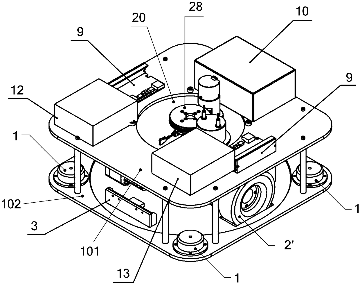 Mobile robot chassis and mobile robot