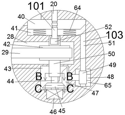 A cleaning device for cleaning the inner side of a car light glass