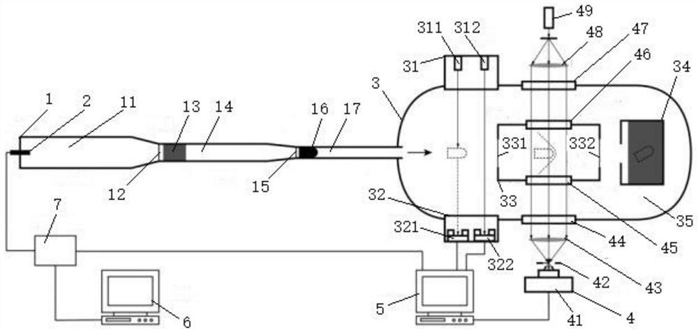 Inclined detonation experiment system based on gas detonation driving superspeed launching device