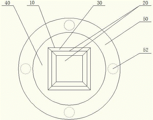 Square hole punch chip used on punch press