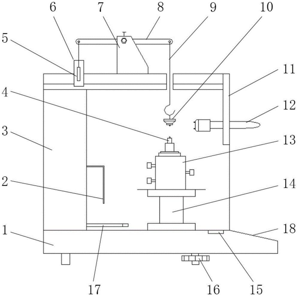 Device for testing micro tensile force between two viscous particles