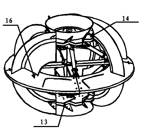 Novel perpendicular shaft distributed wind power unit