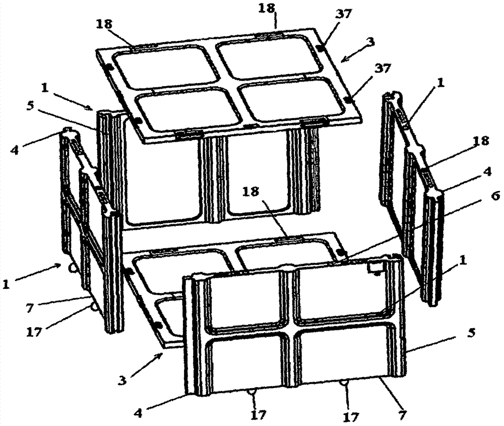 Capacity-expandable cargo turnover box with two kinds of plates capable of being disassembled and restored