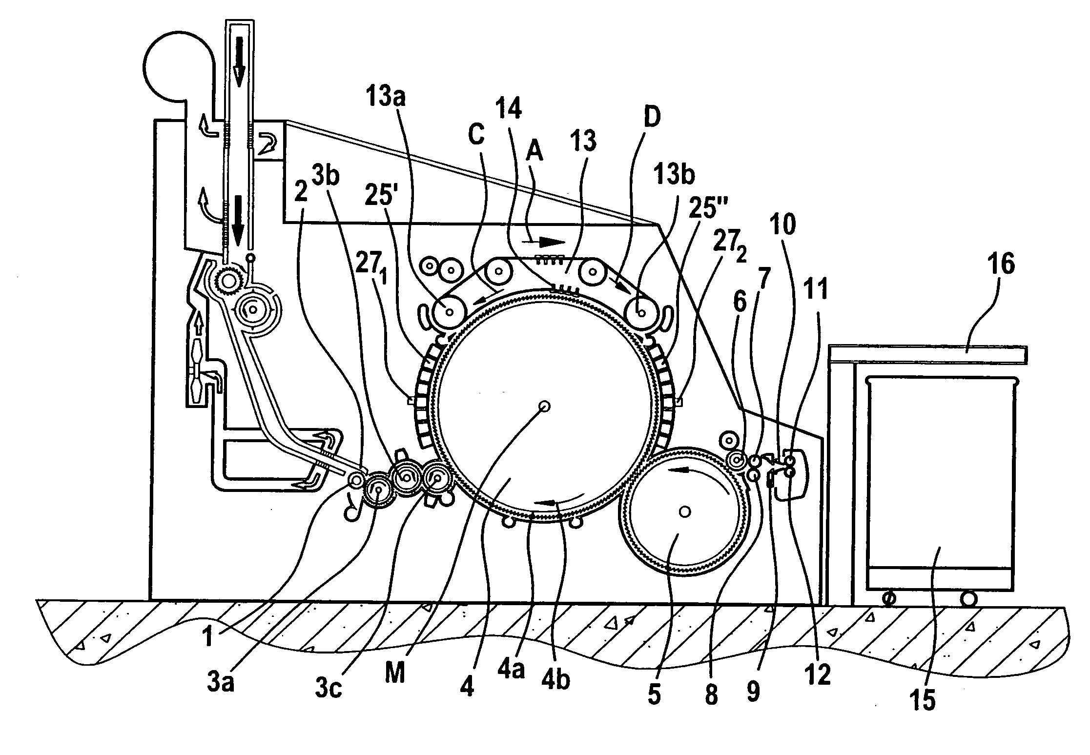 Apparatus at a spinning preparation machine in which a clothed, rapidly rotating roller is located opposite at least one component at a spacing