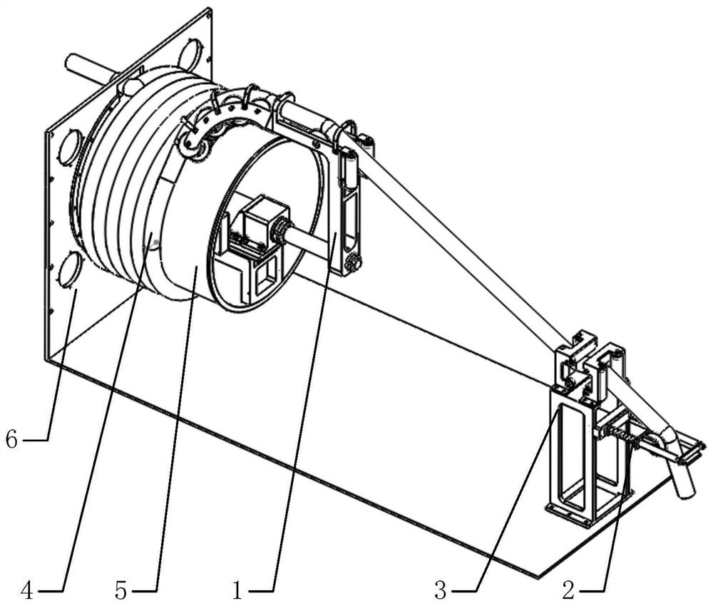 Tension-controllable non-slip-ring type take-up and pay-off mechanism