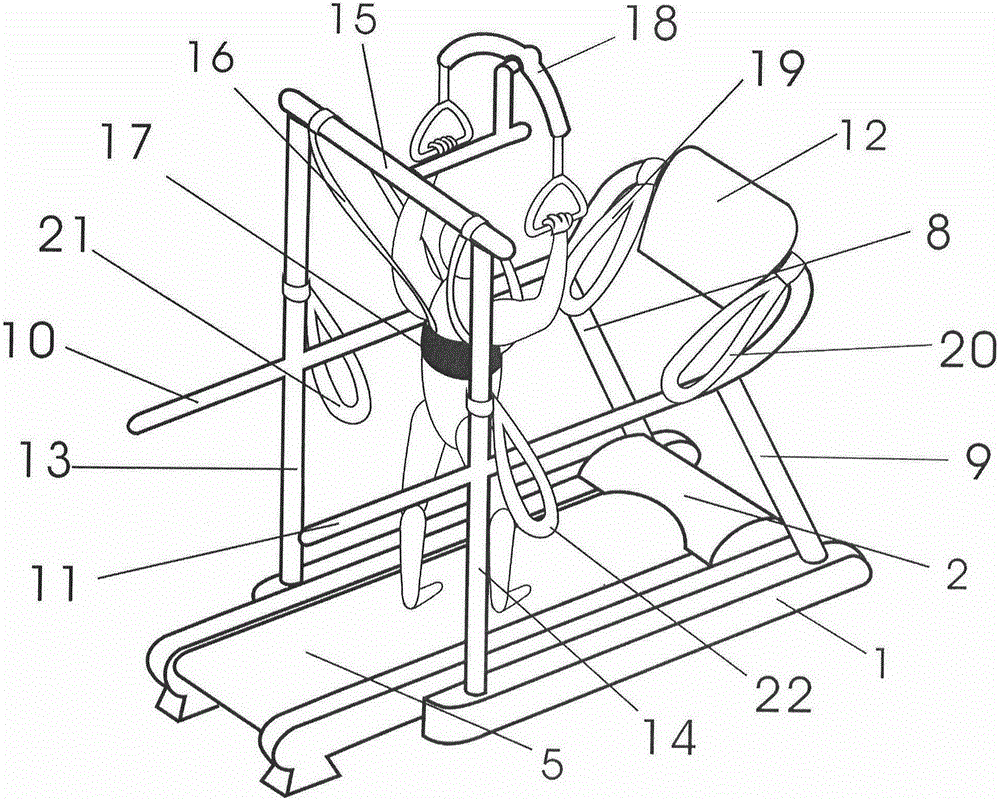 Safe fitness electric backward walking machine for old people