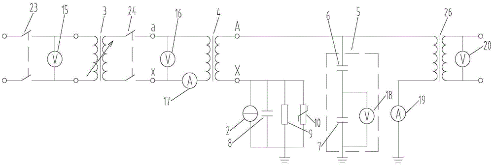 Voltage transformer excitation characteristic test system