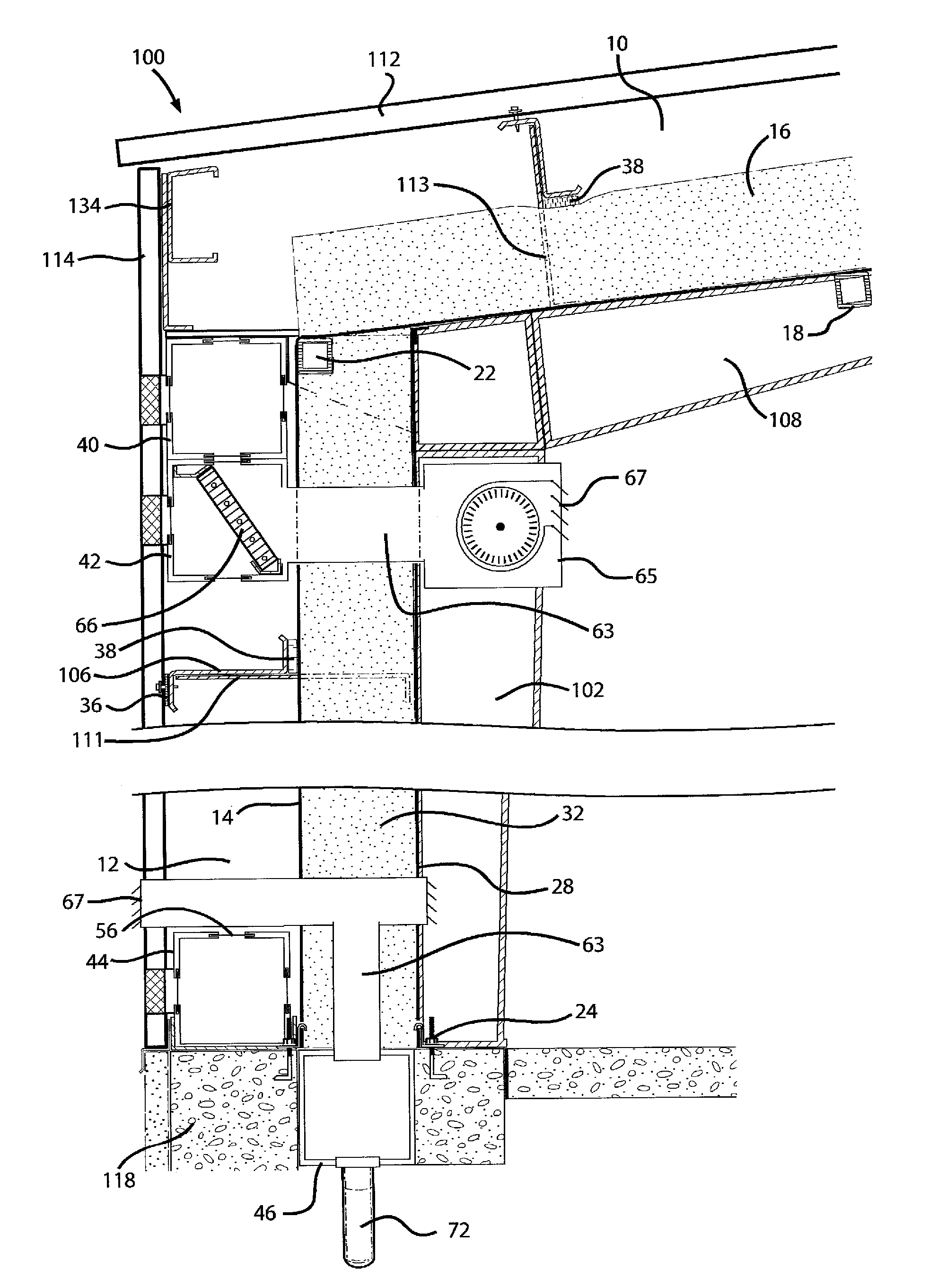 Solar heat pump building