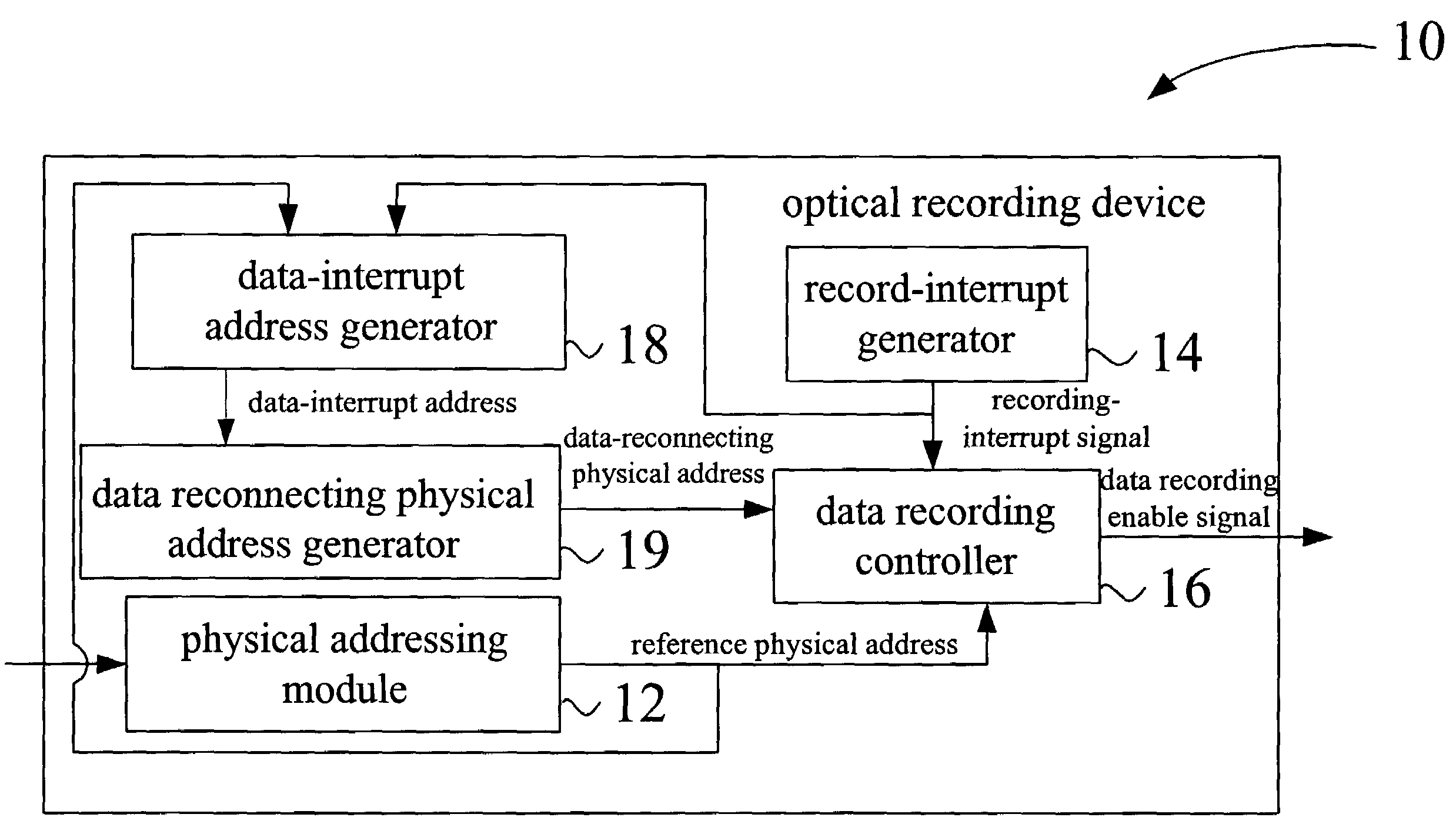 Device and method for connecting interrupted recording