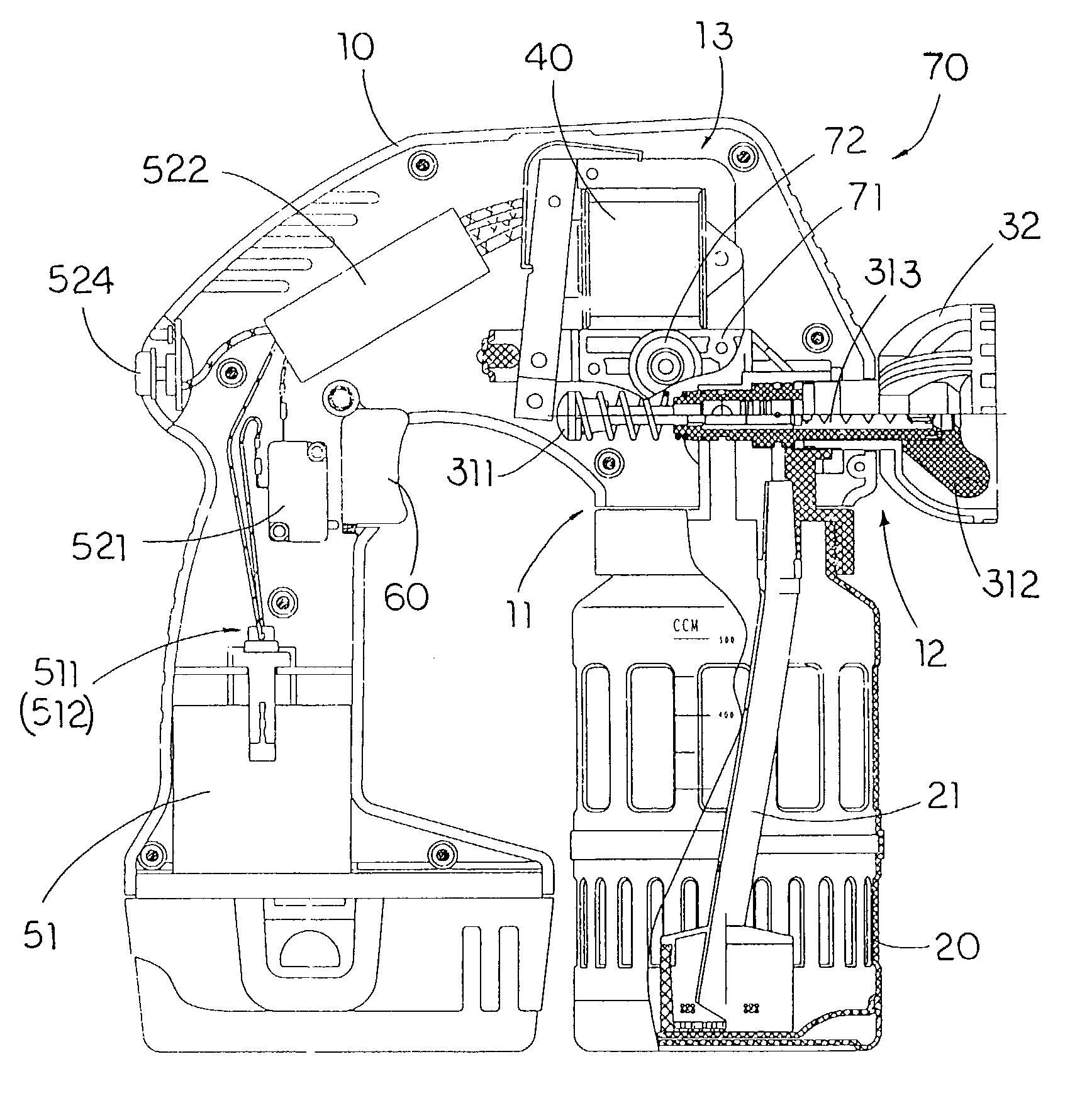 DC power spraying tool