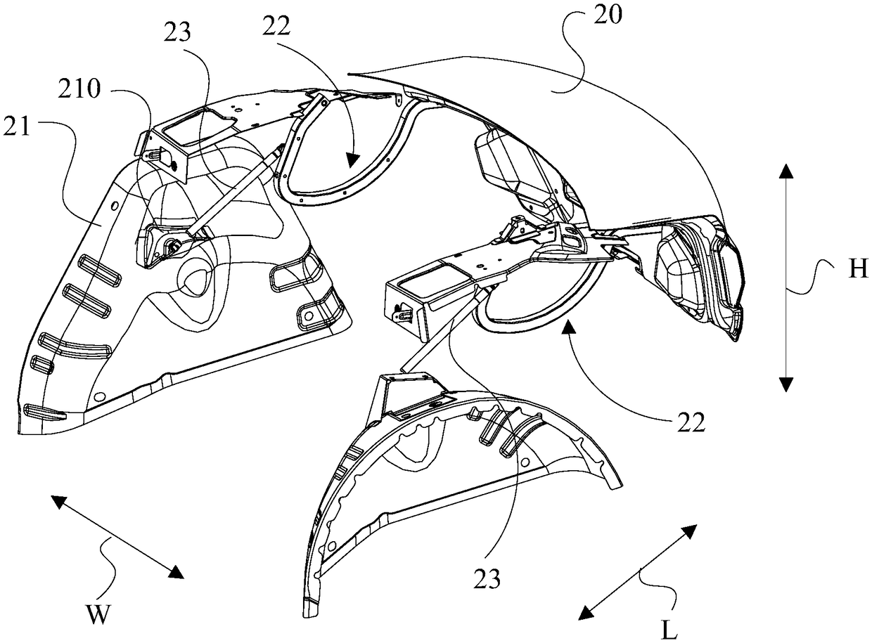 Self-opening manual tailgate assembly and vehicle comprising same