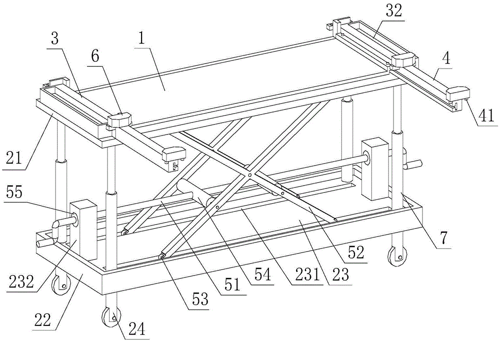 Moving hospital bed