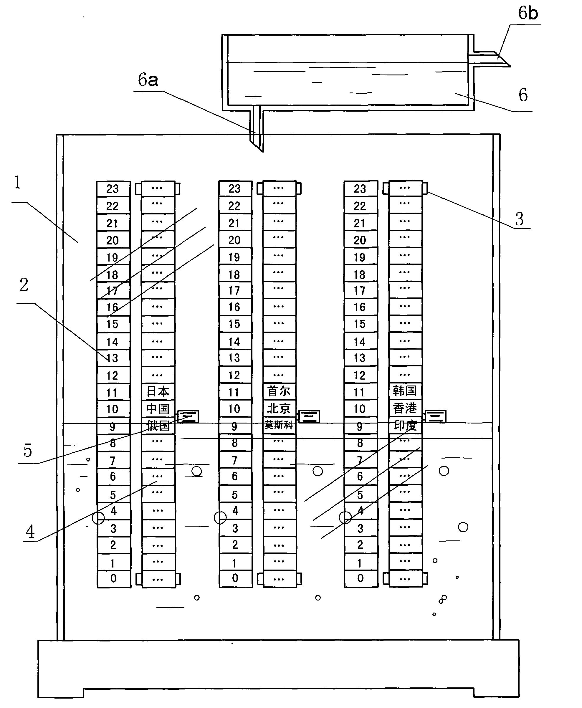 Liquid-level type buoyancy world clock