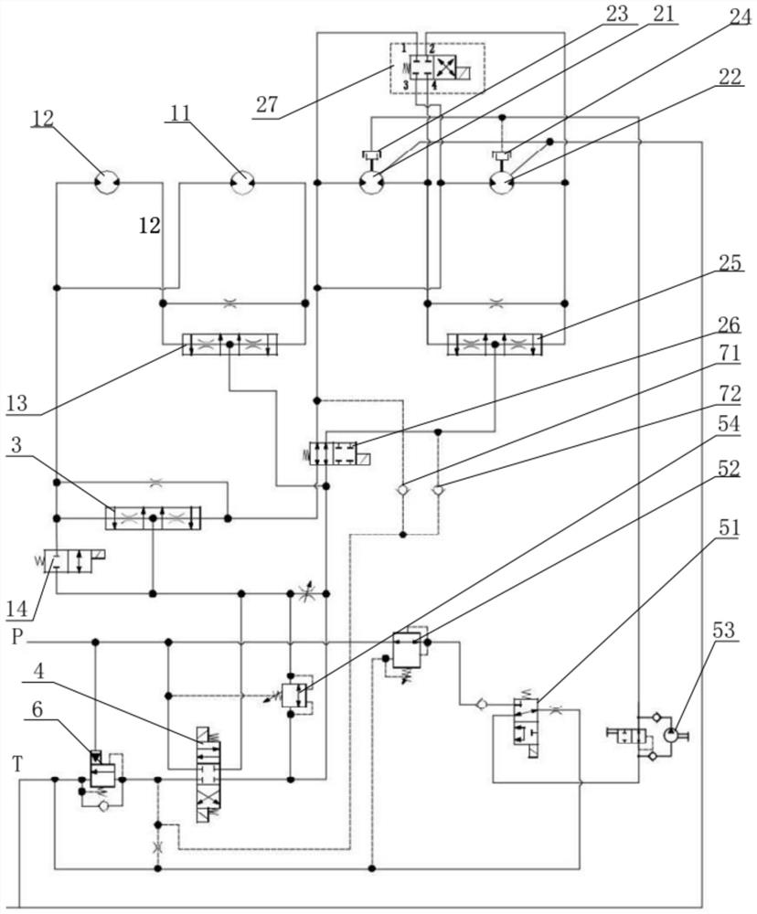 Hydraulic travelling system of vehicle and cross-country aerial work vehicle