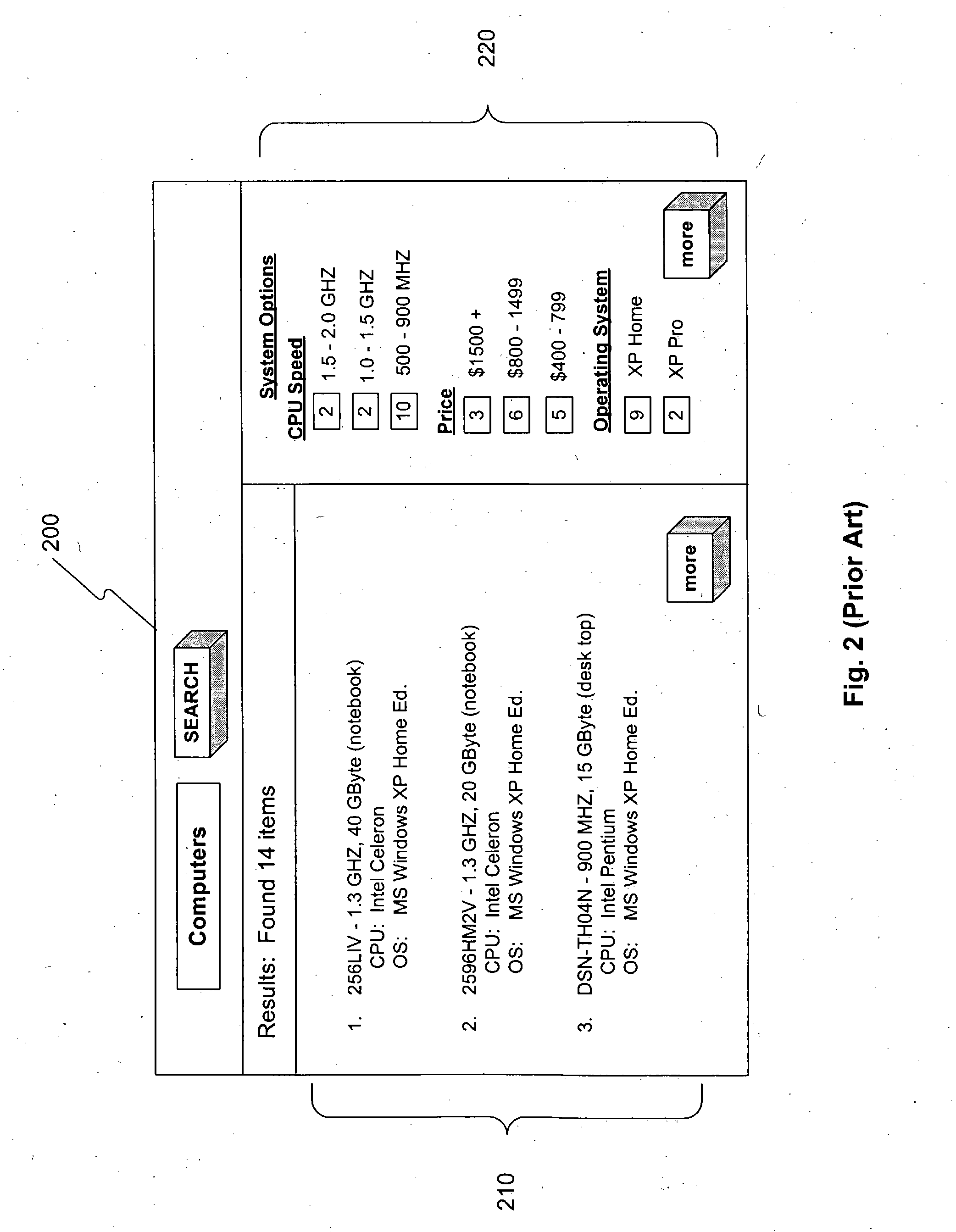 User-friendly search results display system, method, and computer program product