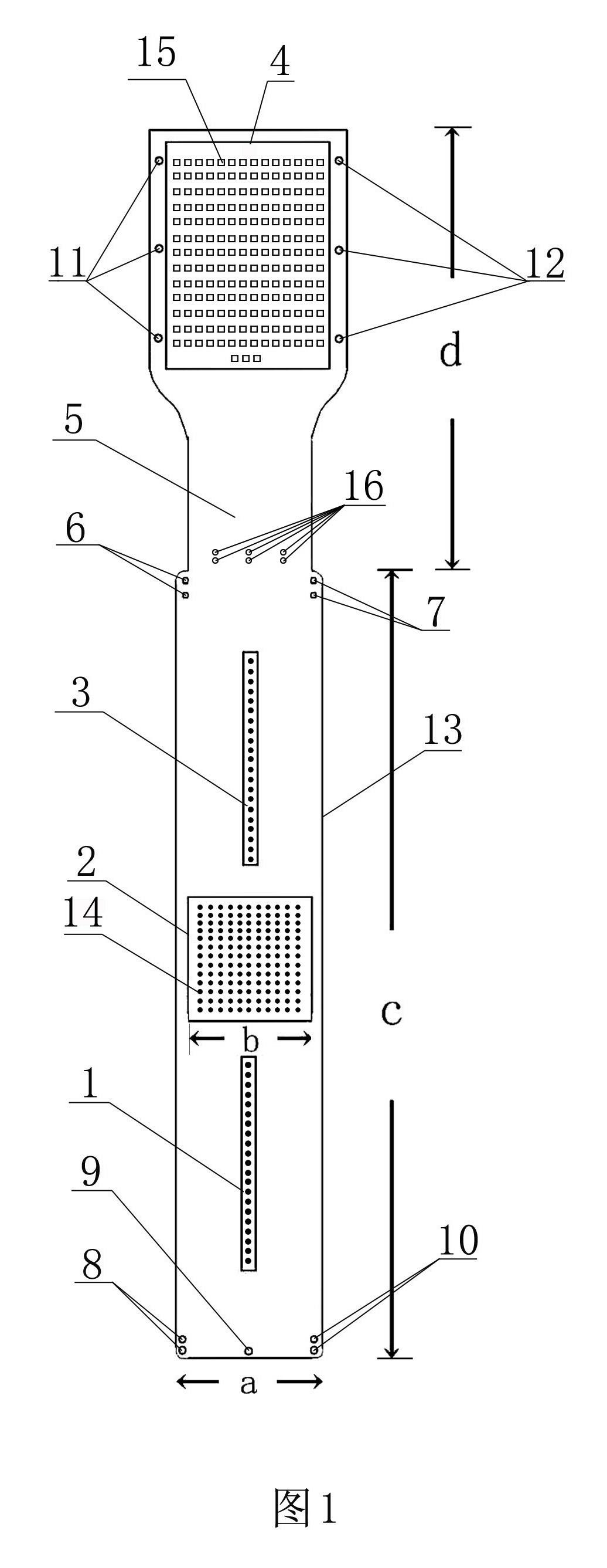 Micro-electrode array chip before retina in field of artificial vision